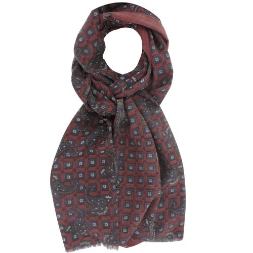 BIJOUX - Echarpe 100% Laine Motifs Cachemire et Carrés - LES POULETTES - Modalova