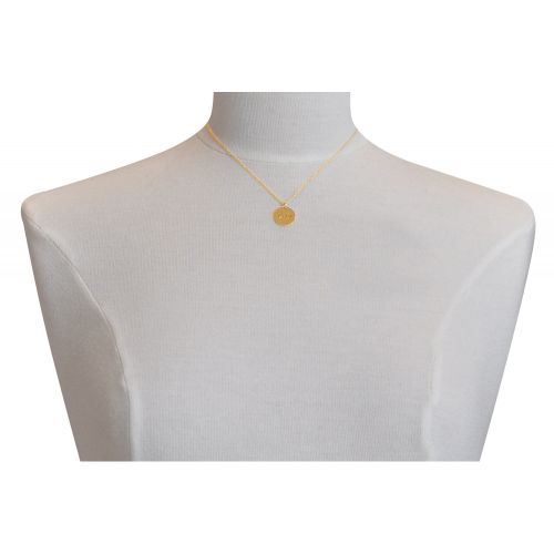 Collier Plaqué Médaille Ronde Gravée Paris - LES POULETTES BIJOUX - Modalova