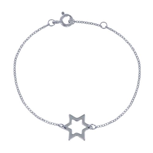 Bracelet Rhodié Etoile Ajourée - LES POULETTES BIJOUX - Modalova
