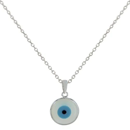 Collier Argent 925 Oeil de Nacre Ivoire - LES POULETTES BIJOUX - Modalova