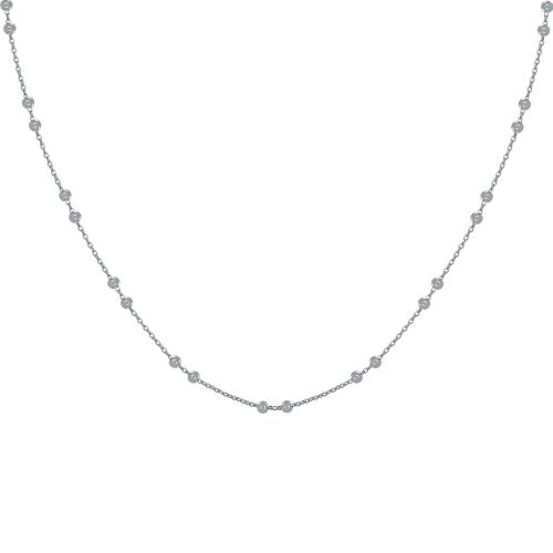 Collier 925 Rhodié et Billes - taille 45 cm - LES POULETTES BIJOUX - Modalova