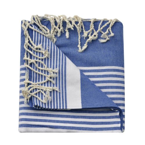 BIJOUX - Grand Fouta Drap Plage et Hammam Coton Couleur Rayé Blan - LES POULETTES - Modalova