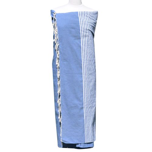 BIJOUX - Grand Fouta Drap Plage et Hammam Coton Couleur Rayé Blan - LES POULETTES - Modalova