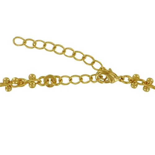 Collier Plaqué Maillons Ovales et Double Perles - LES POULETTES BIJOUX - Modalova