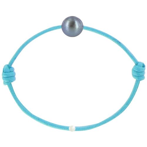 Bracelet La Perle de Culture des Poulettes - Colors - Turquoise - LES POULETTES BIJOUX - Modalova