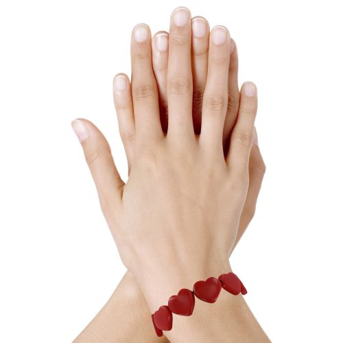 Bracelet Elastique Coeurs Tagua - LES POULETTES BIJOUX - Modalova