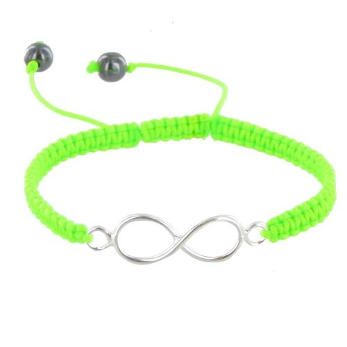 Bracelet Argent Infini Lien Tréssé Fluo - Classics - LES POULETTES BIJOUX - Modalova