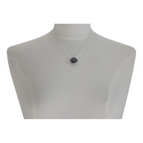 Collier Argent Pavé Facetté d'Onyx - LES POULETTES BIJOUX - Modalova