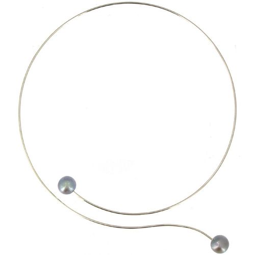 Collier Ras de Cou Argent 2 Perles de Culture 11 mm - Classics - LES POULETTES BIJOUX - Modalova