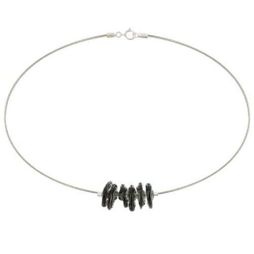 Collier Fil d'Acier Boutons Pate de Verre - Classics - LES POULETTES BIJOUX - Modalova
