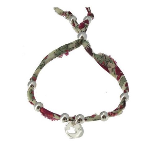 Bracelet Liberty Perles et Médaille Coeur en Argent- Classics - LES POULETTES BIJOUX - Modalova