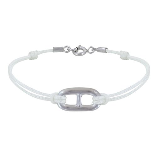 Bracelet Lien Maille Marine - Blanc - LES POULETTESBIJOUX - Modalova