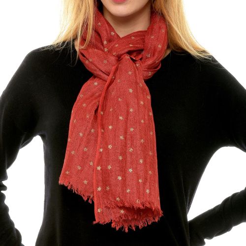 BIJOUX - Echarpe 100% Lin Etoile Dorée Colors - LES POULETTES - Modalova