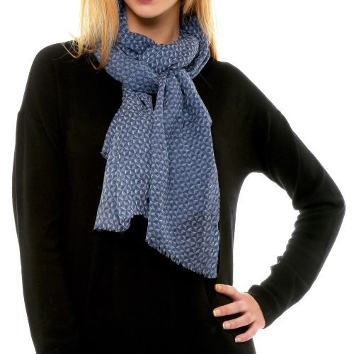 BIJOUX - Echarpe 100% Laine Marine Triangles - LES POULETTES - Modalova