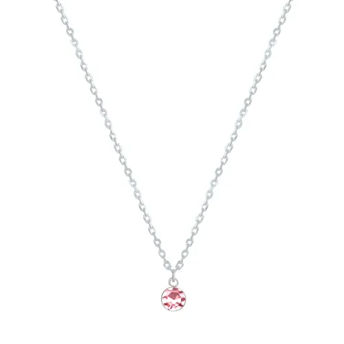 Collier Chaine Argent 925 et Strass - Rose - LES POULETTES BIJOUX - Modalova