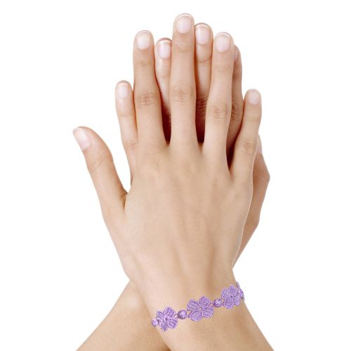 Cruciani Bracelet Dentelle 7 Trèfles Clair - LES POULETTES BIJOUX - Modalova