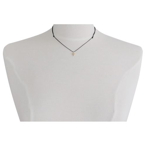 Collier Lien Plaqué Or Petite Croix de Billes - LES POULETTES BIJOUX - Modalova