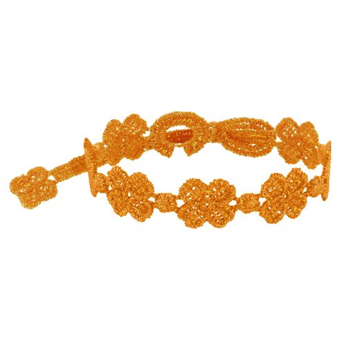 Cruciani Bracelet Dentelle 7 Trèfles Lurex Doré - LES POULETTES BIJOUX - Modalova