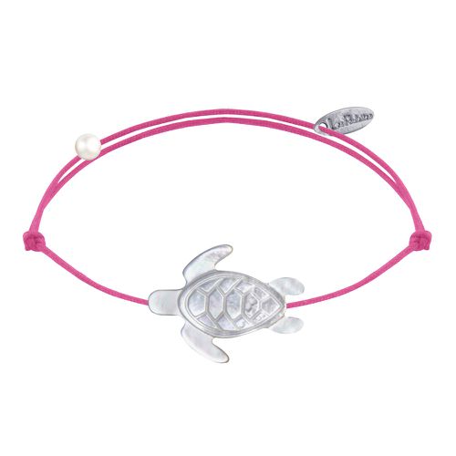 Bracelet Lien Tortue en Nacre - Fuchsia - LES POULETTES BIJOUX - Modalova