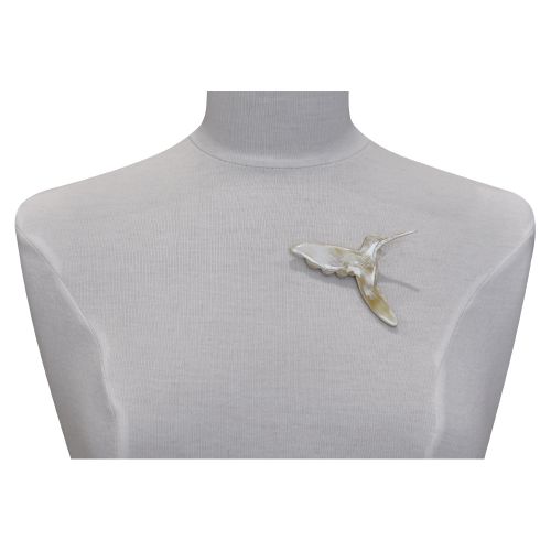 Broche Colibri en Corne Modèle 3 - LES POULETTES BIJOUX - Modalova