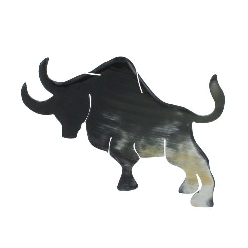 Broche Taureau en Corne Modèle 3 - LES POULETTES BIJOUX - Modalova