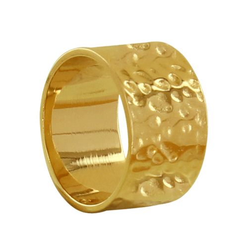 Bague Plaqué Tube Martelée - taille 52 - LES POULETTES BIJOUX - Modalova