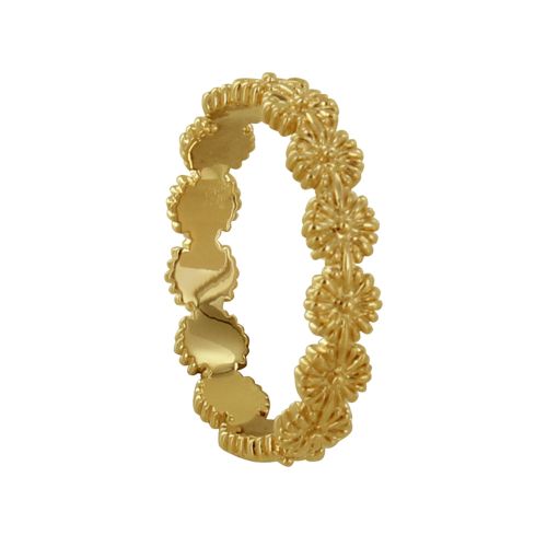 Bague Plaqué Anneau de Petites Fleurs - taille 52 - LES POULETTES BIJOUX - Modalova