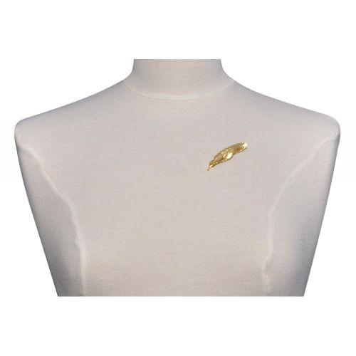 Broche Plaqué Plume - LES POULETTES BIJOUX - Modalova