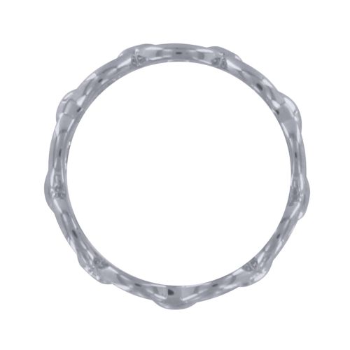 Bague Argent 925 Rhodié Maillons Simple - LES POULETTES BIJOUX - Modalova