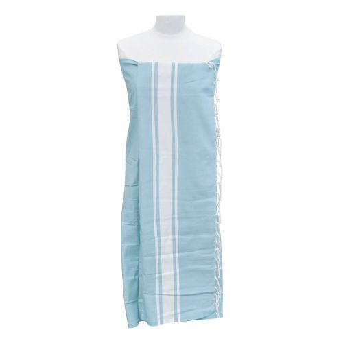 BIJOUX - Fouta Drap Plage et Hammam Coton Couleur Ciel - LES POULETTES - Modalova