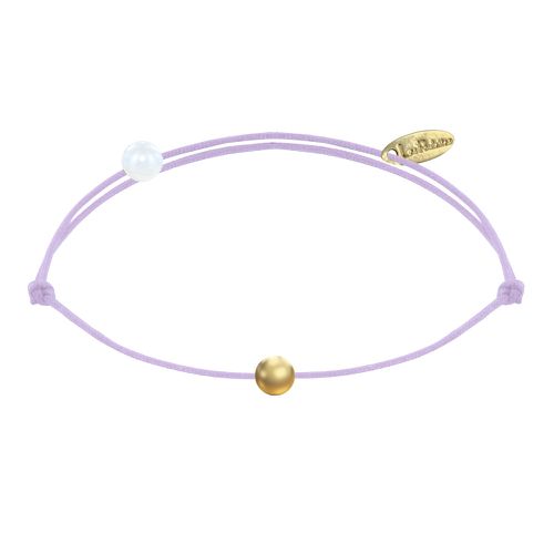 Bracelet Lien Petite Perle Plaqué Or - Classics - Violet clair - LES POULETTES BIJOUX - Modalova