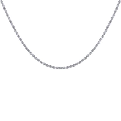 Collier 925 Rhodié Mailles Corde - LES POULETTES BIJOUX - Modalova