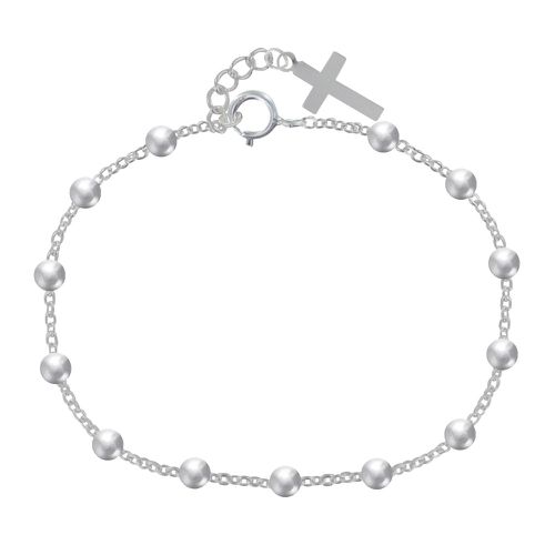 Bracelet Perles et Breloque Croix - LES POULETTES BIJOUX - Modalova