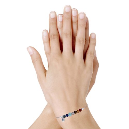 Bracelet Câbles 7 Chakras Perle d'Hématite - LES POULETTES BIJOUX - Modalova