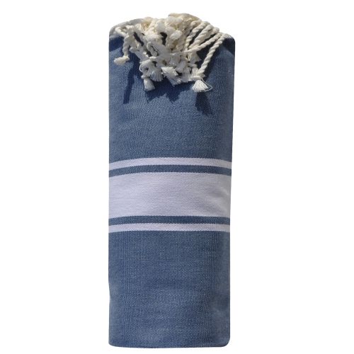 BIJOUX - Fouta Drap Plage et Hammam Coton Couleur Canard 100 x 20 - LES POULETTES - Modalova