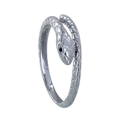 Bague Serpent Fin Strass Noir - LES POULETTES BIJOUX - Modalova