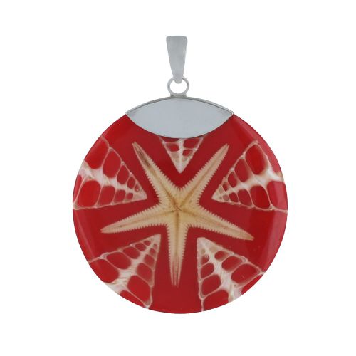 Pendentif Argent 925 Disque Etoile de Mer - LES POULETTES BIJOUX - Modalova