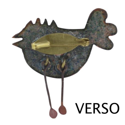 Broche Poule émaillée - LES POULETTES BIJOUX - Modalova