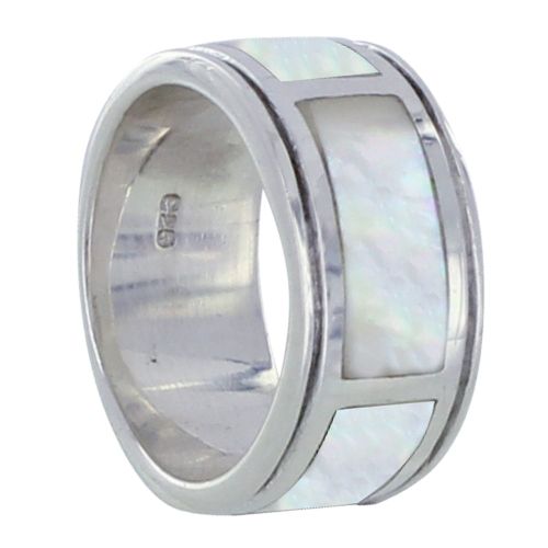 Bague 925 Trois Rectangles de Nacre Ivoire - taille 54 - LES POULETTES BIJOUX - Modalova