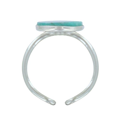 Bague Argent 925 Ovale d'Amazonite - LES POULETTES BIJOUX - Modalova