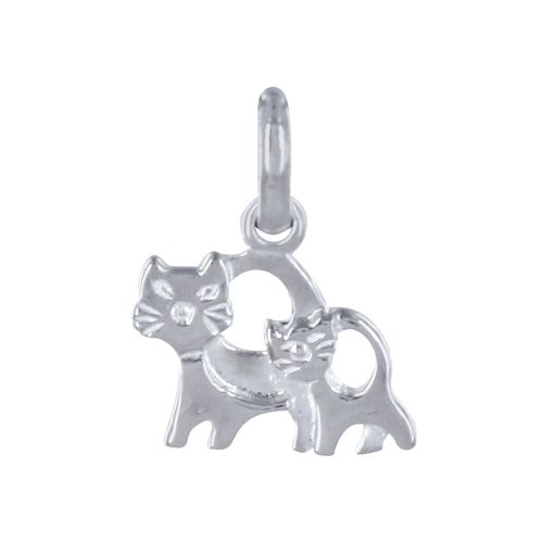 Pendentif Argent Chat et son Chaton - LES POULETTES BIJOUX - Modalova