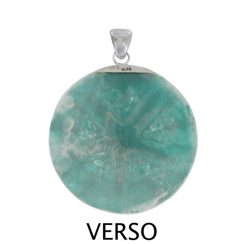 Pendentif Argent 925 Disque Etoile de Mer - LES POULETTES BIJOUX - Modalova
