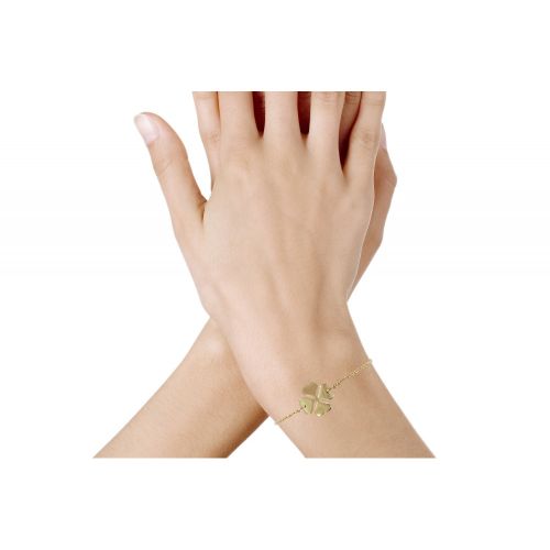 Bracelet Trèfle Plaqué - LES POULETTES BIJOUX - Modalova