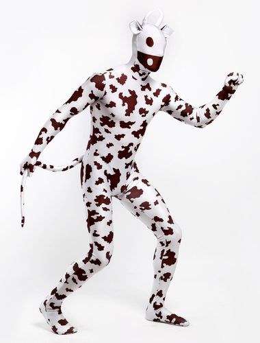 Toussaint Cosplay Costume de zentai marron de Vache motifs d'animaux en lycra spandex Dguisements Halloween - Milanoo - Modalova