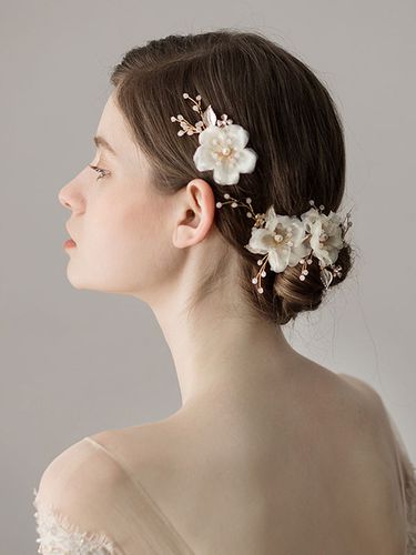 Coiffure marie dcore des fleurs pingle cheveux de mariage - Milanoo - Modalova