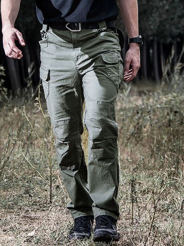 Pantalonss dcontracts taille naturelle irrgulire pantalon cargo droit pantalonss sauge - Milanoo FR - Modalova