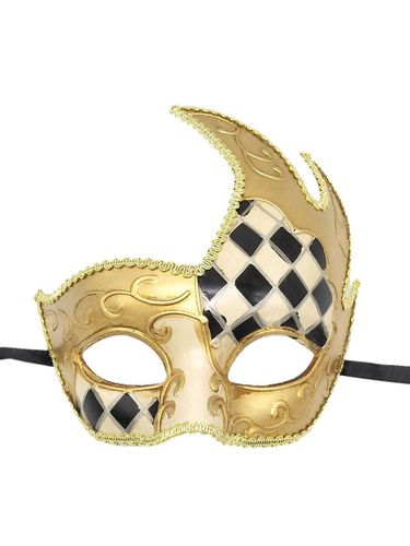Masque De Carnaval Pour Adultes Accessoires De Costumes De Mascarade En Plastique Or Noir Cosplay Vintage Dguisement - Milanoo FR - Modalova