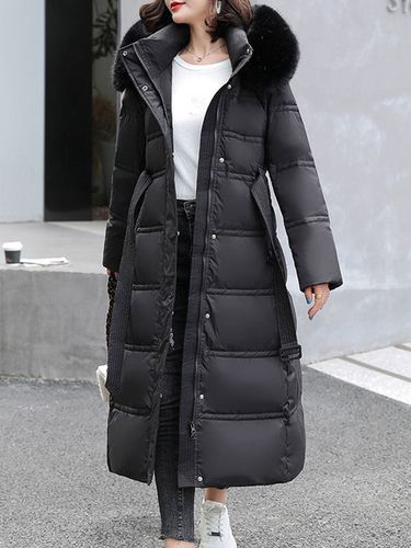 Manteau cintré avec boutons noir femme