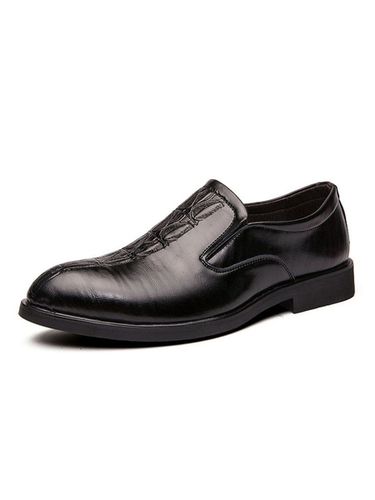Chaussures Habilles Homme avec Bout Rond Unicolore en Cuir Synthtique - Milanoo - Modalova