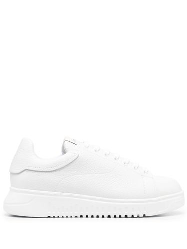 Emporio Armani Leather Sneakers - Emporio Armani - Modalova